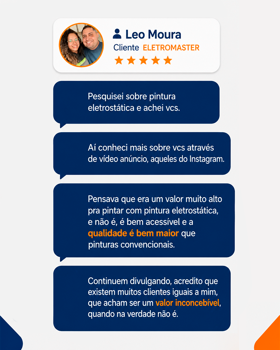 Depoimento de cliente 4 da EletroMaster