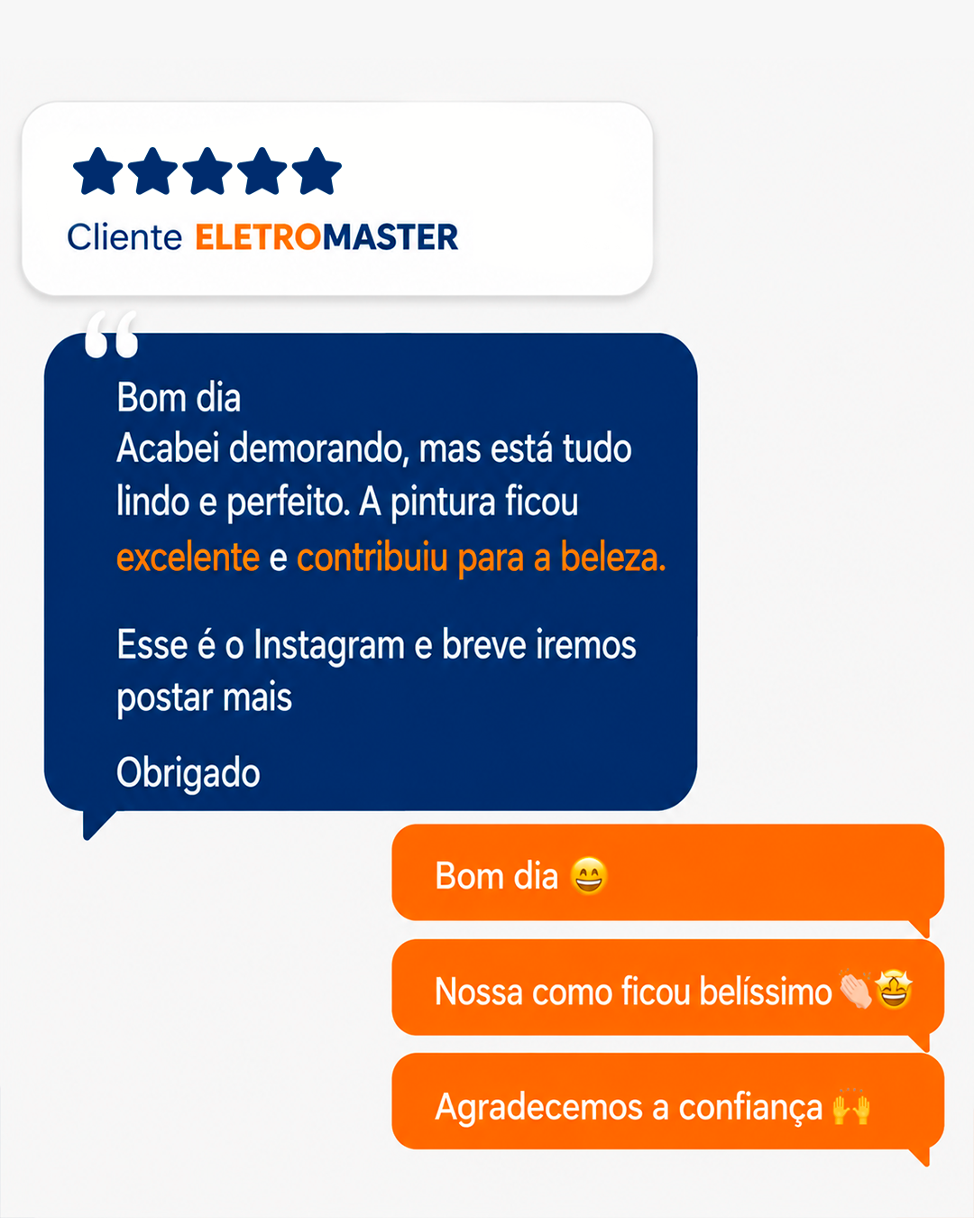 Depoimento de cliente 1 da EletroMaster